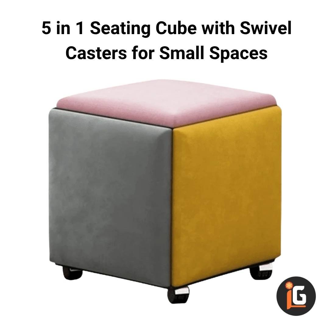 You are currently viewing 5 in 1 Seating Cube with Swivel Casters for Small Spaces