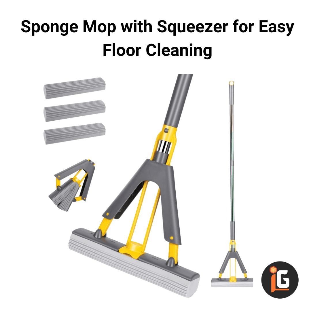 You are currently viewing Sponge Mop with Squeezer for Easy Floor Cleaning