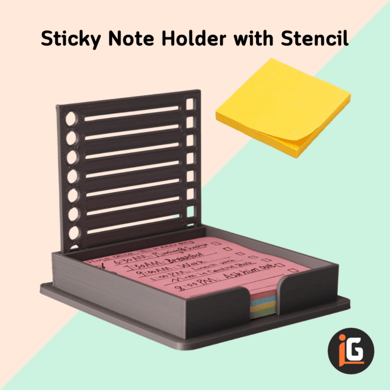 Soporte Para Notas Adhesivas Con Plantillas - Organizador De Escritorio Compacto, 7.6x7.6x9.2 Cm