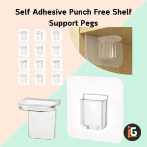 Read more about the article Self Adhesive Punch Free Shelf Support Pegs