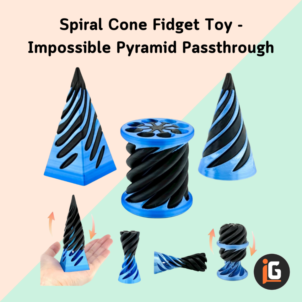 Read more about the article Spiral Cone Fidget Toy – Impossible Pyramid Passthrough