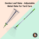 Garden Leaf Rake - Adjustable Metal Rake for Yard Care