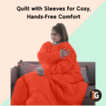 Quilt with Sleeves for Cozy, Hands-Free Comfort