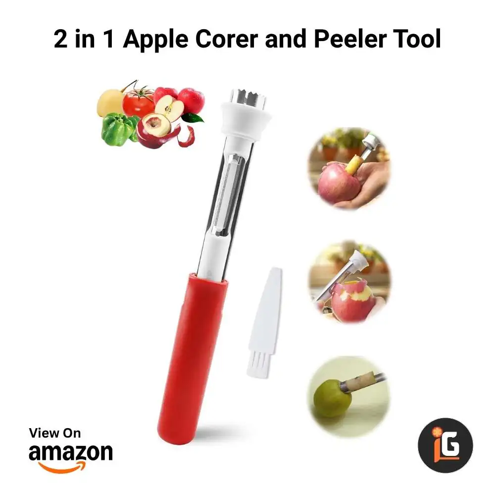 2 in 1 Apple Corer and Peeler Tool