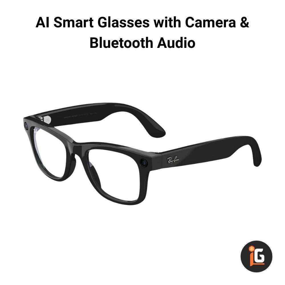 AI Smart Glasses with Camera & Bluetooth Audio