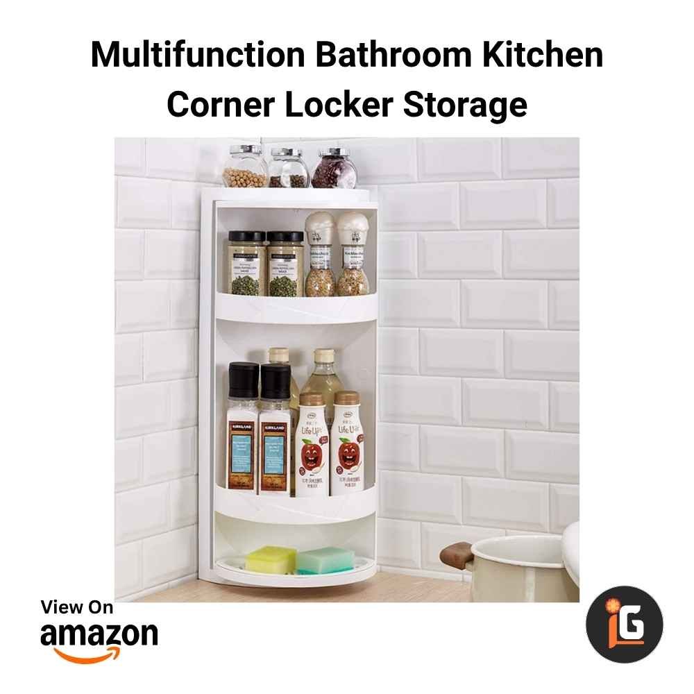 Multifunction Bathroom Kitchen Corner Locker Storage