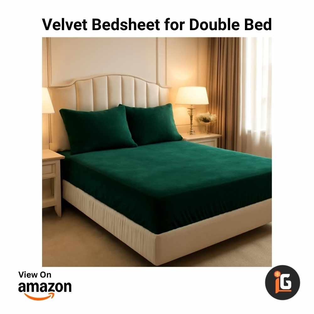 Velvet Bedsheet for Double Bed