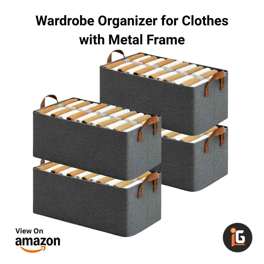 Wardrobe Organizer for Clothes with Metal Frame