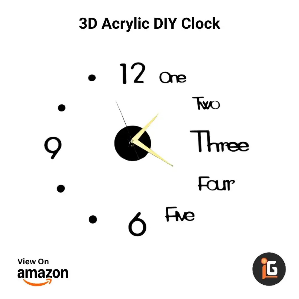 3D Acrylic DIY Clock
