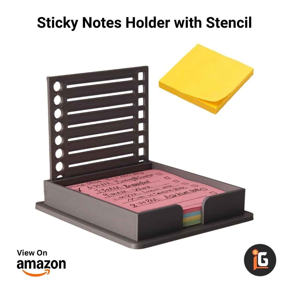Sticky Notes Holder with Stencil
