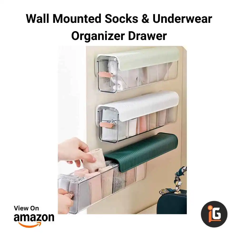 Wall Mounted Socks & Underwear Organizer Drawer