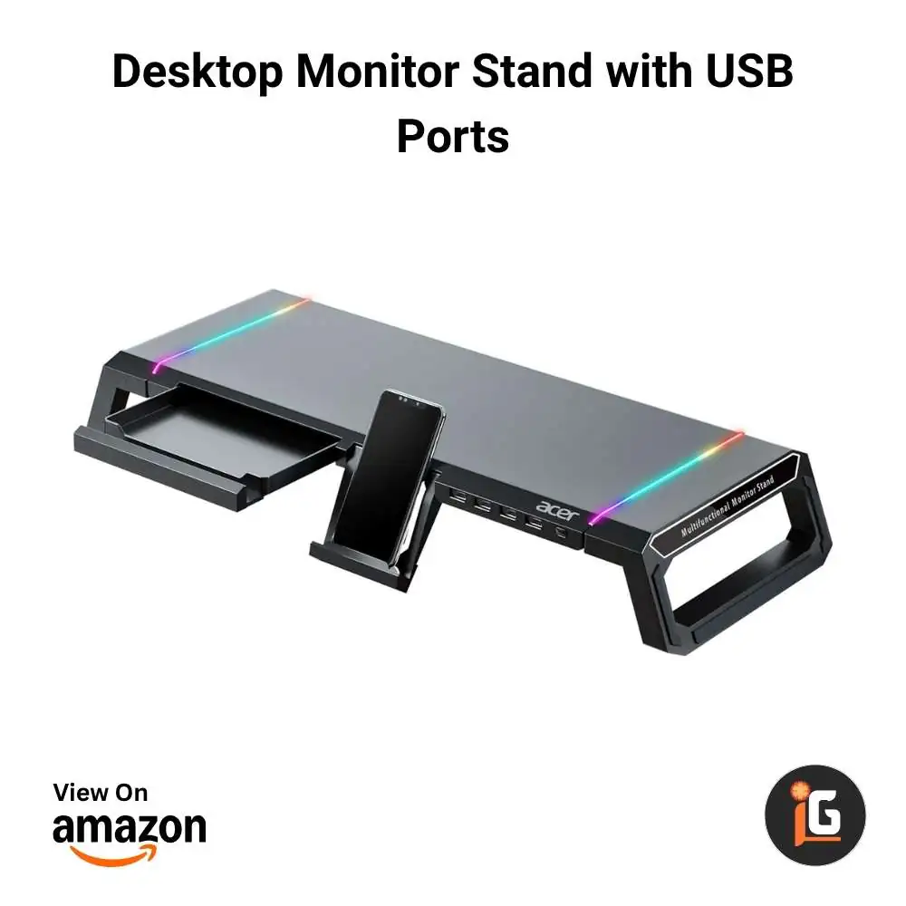 Desktop Monitor Stand with USB Ports