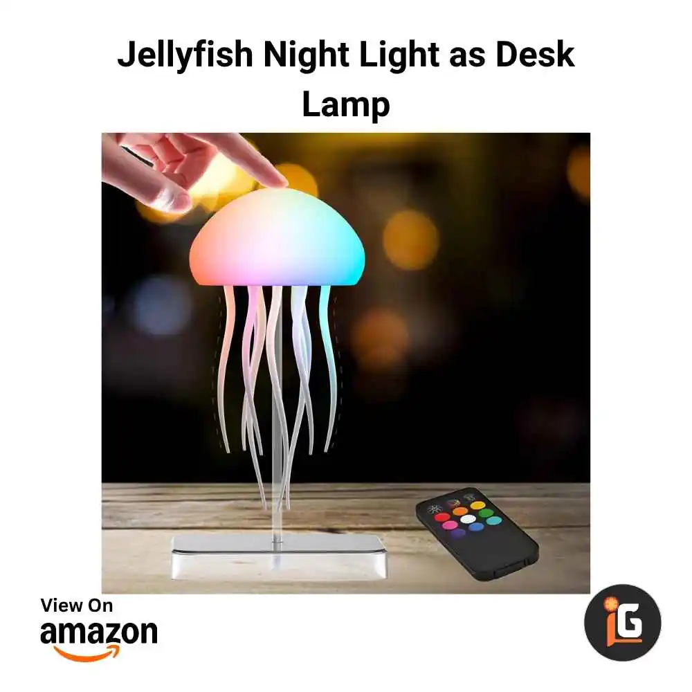 Jellyfish Night Light as Desk Lamp