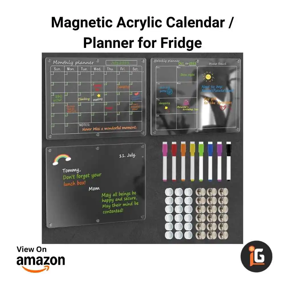 Magnetic Acrylic Calendar Planner for Fridge