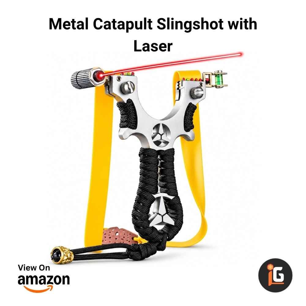 Metal Catapult Slingshot with Laser