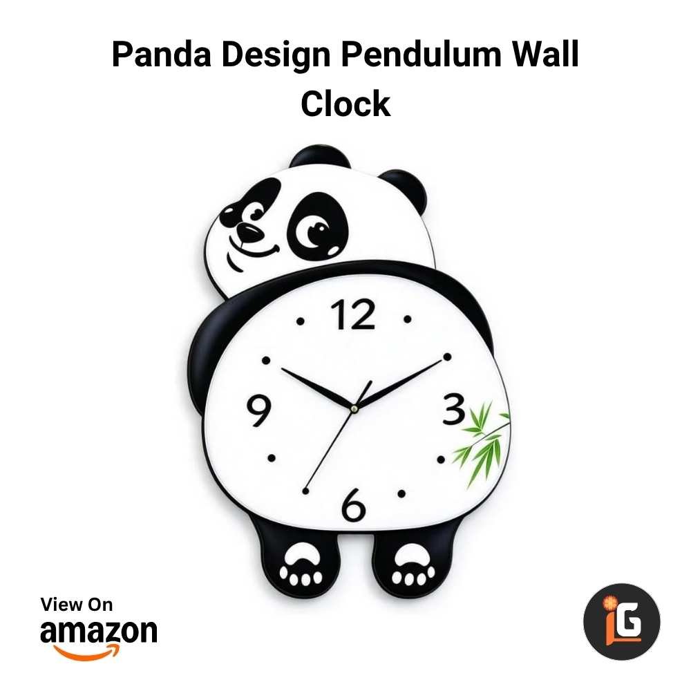 Panda Design Pendulum Wall Clock