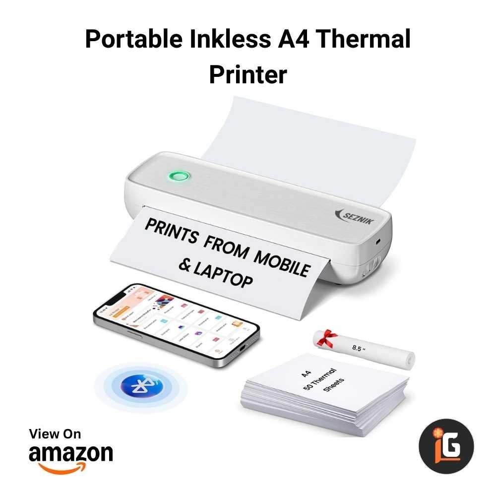 Portable Inkless A4 Thermal Printer